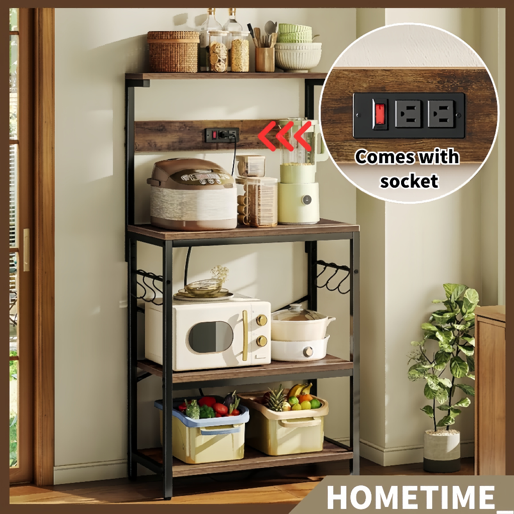 Kitchen Rack Cabinet Storage Rak Dapur Kitchen Table Cabinet Microwave ...