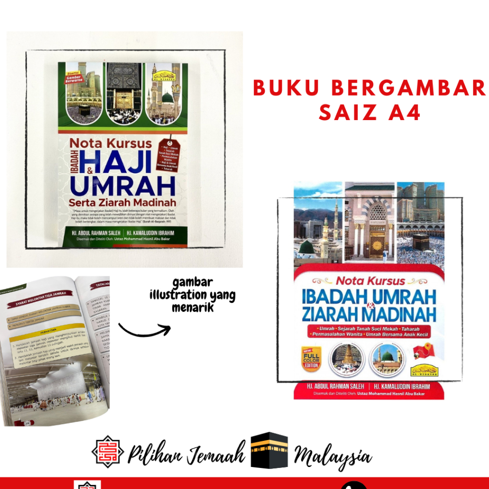 KURSUS NOTES Hajj Tube Hajj, Umrah, Pilgrimage Book Full Color Edition ...