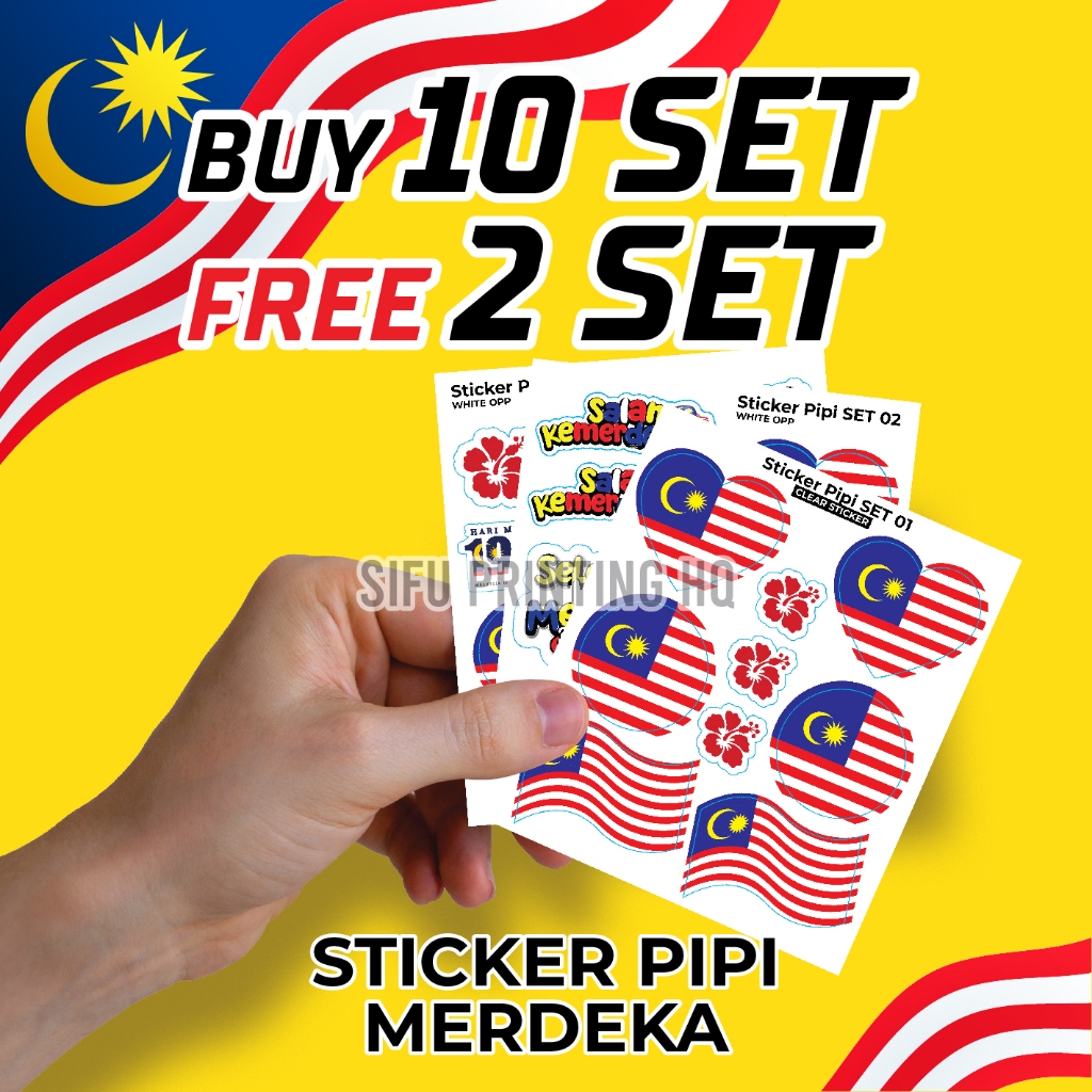 STICKER PIPI BENDERA / ( BELI 10 SET PERCUMA 2 SET ) | Shopee Philippines