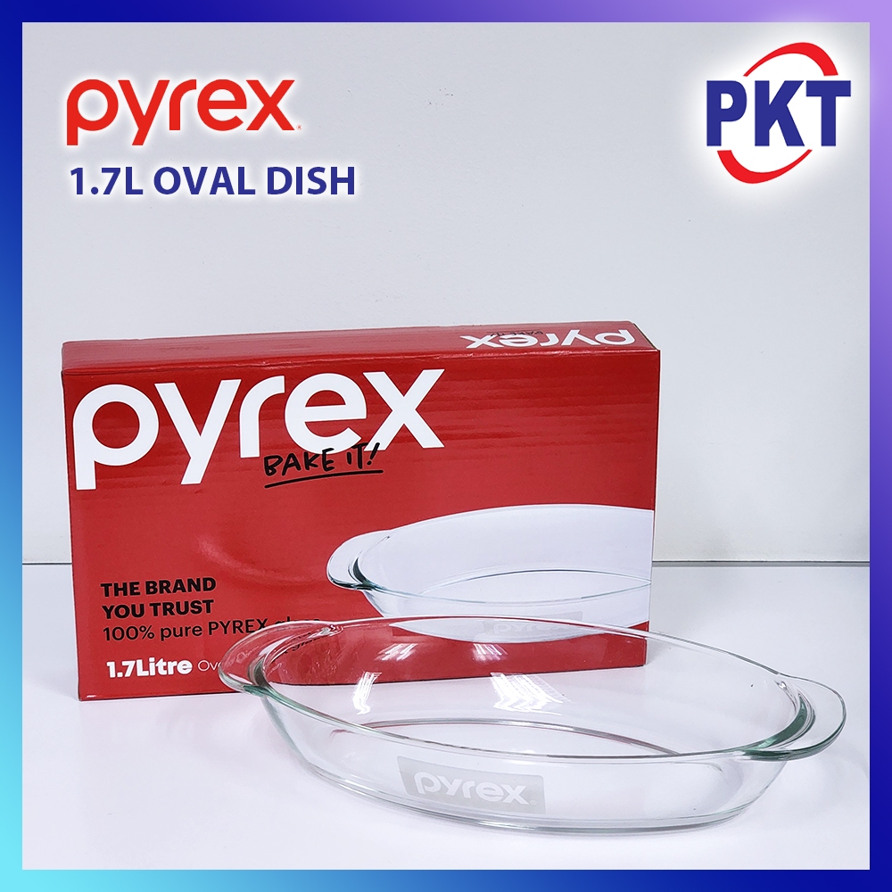 Pyrex Borosilicate Glass Bakeware 1.7L Oval Baking Dish – Pinggan ...