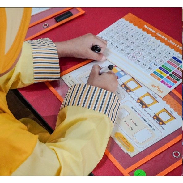 Number Sheet with erasable marker, Math Kit, number exercise for kids ...