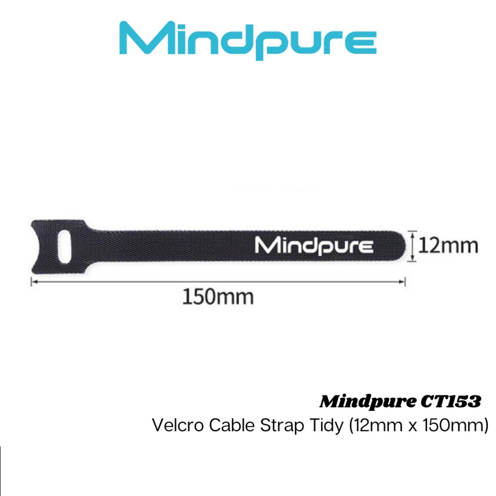 Mindpure CT153 Double Sided Self-Adhesive Nylon Velcro Cable Tie 12 ...
