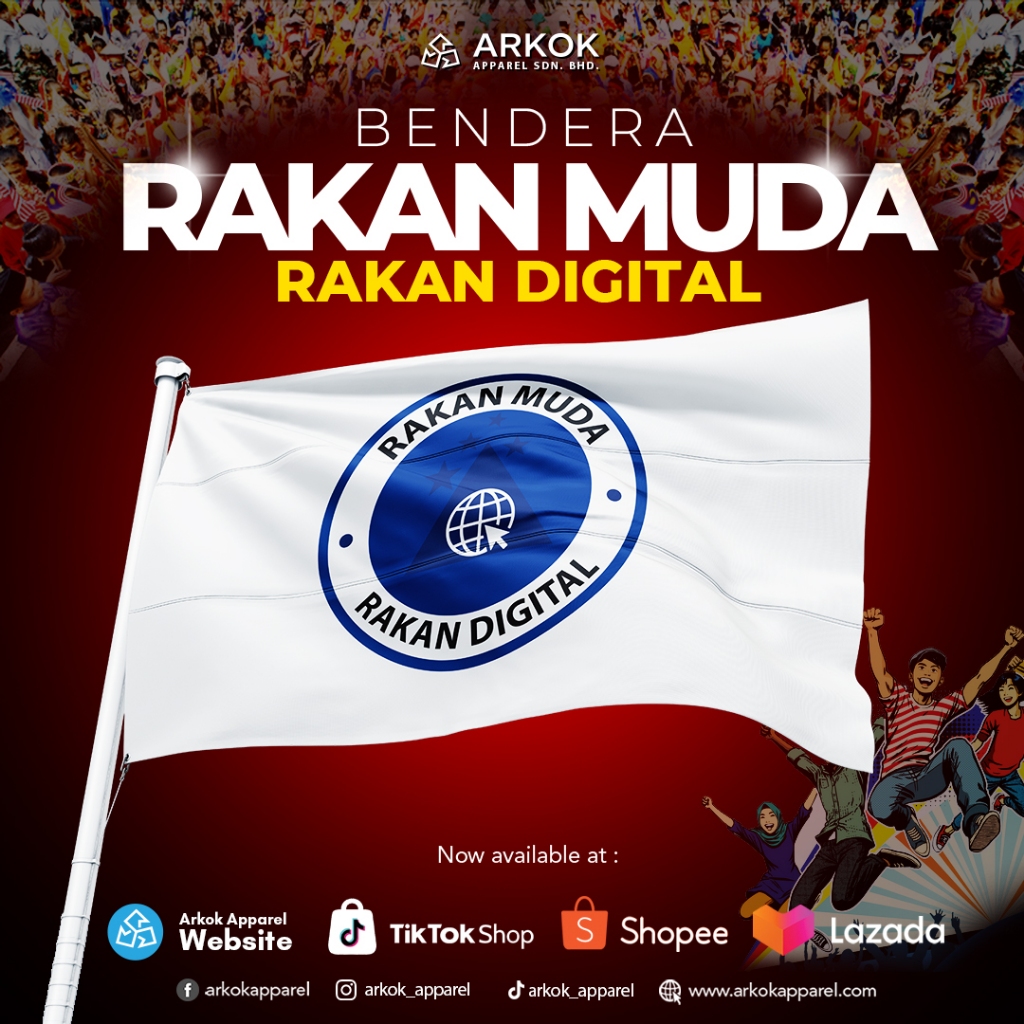 Bendera Rakan Muda Digital Best Quality | Shopee Philippines
