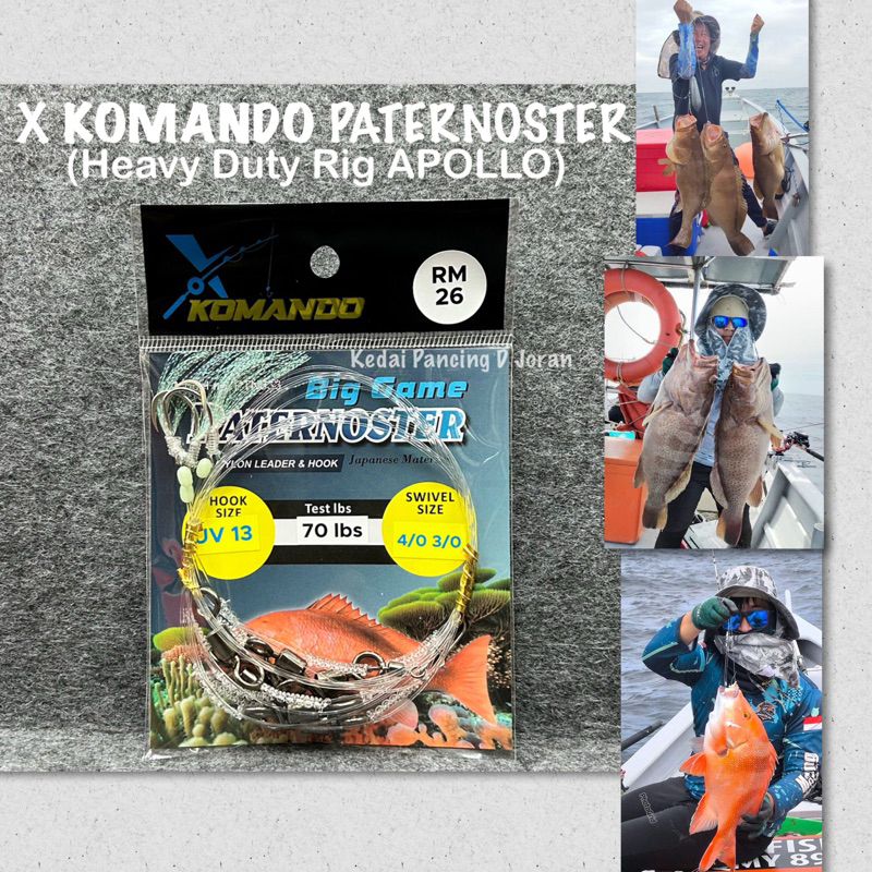 X KOMANDO PATERNOSTER BIG GAME(APOLLO HEAVY DUTY RIG) | Shopee Philippines