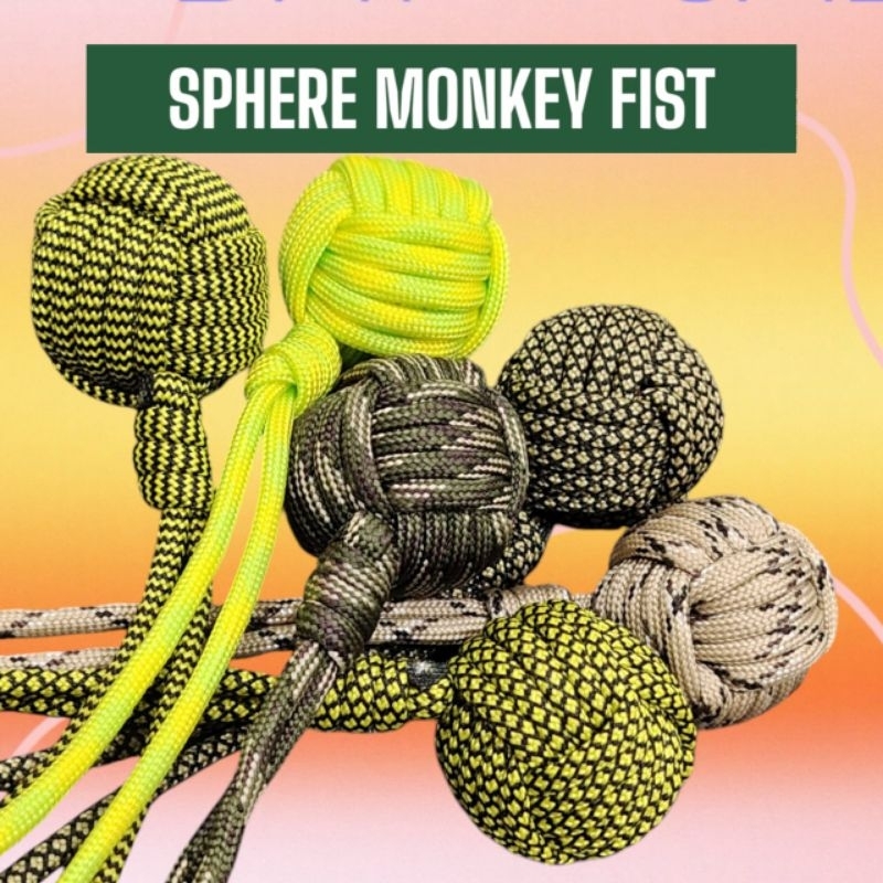 KEYCHAIN, RAW JENITRI (Core Inside) Sphere Monkey Fist V2 | Shopee ...