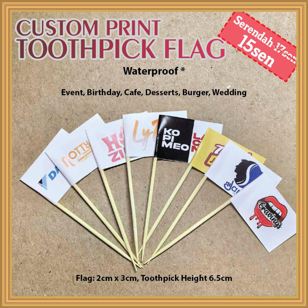 Toothpick Flag Custom Printing | Shopee Philippines