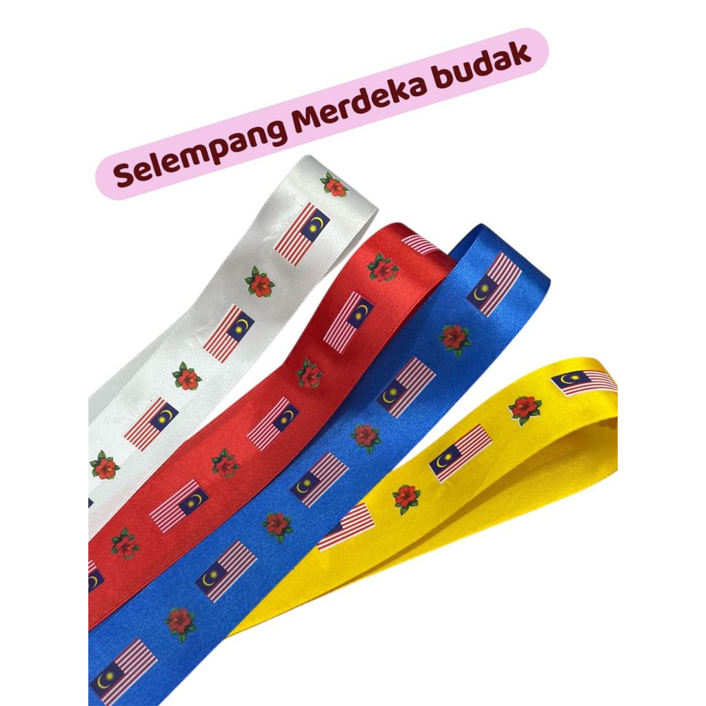 SAYA 4cm/1mtr Merdeka sash / Merdeka sash / I am a child / National day ...
