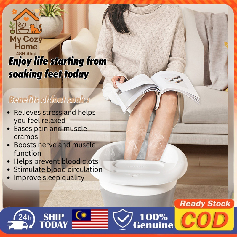 Foldable Foot Soak Massage Bucket Large Capacity Foot Detox Spa Stress ...