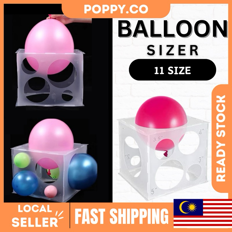 9 Holes 2-10Inch Balloon Sizer Box Collapsible Balloons Measurement ...