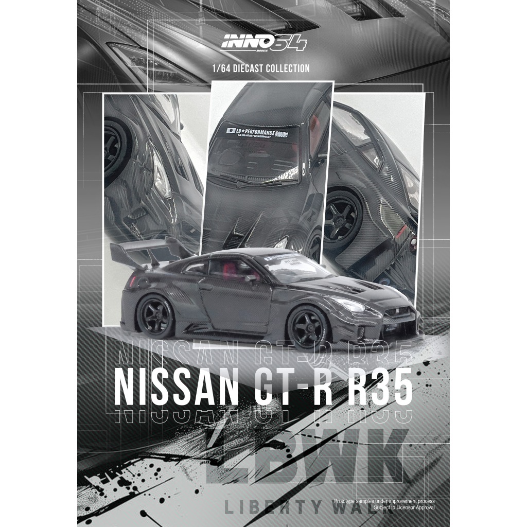 Inno64 Nissan GTR R35 LBWK Super Silhouette 35GT-RR Full Carbon 1:64 ...