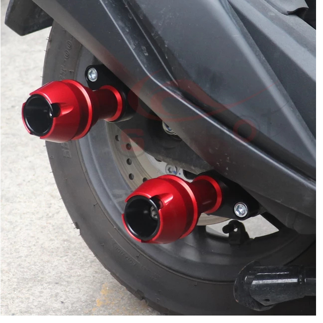 Exhaust Slider Frame Protector For Kawasaki Ninja 1100SX SE 2025 - Anti-Collision Pad (Green)