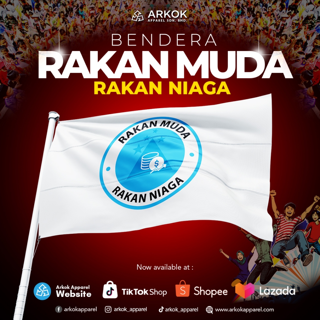 Bendera Rakan Muda Niaga Best Quality | Shopee Philippines