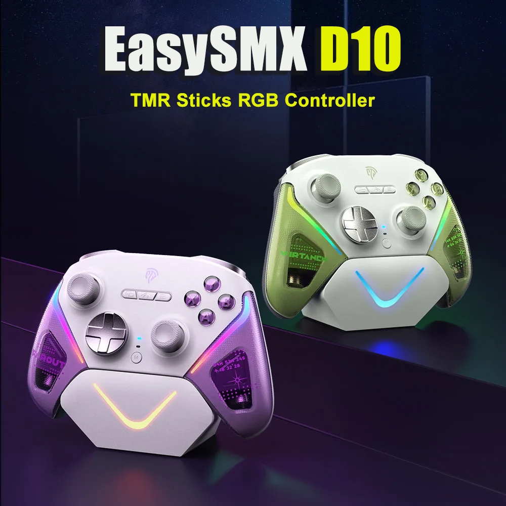 EasySMX D10 Bluetooth Mechanical Controller Wireless Gamepad For PC ...