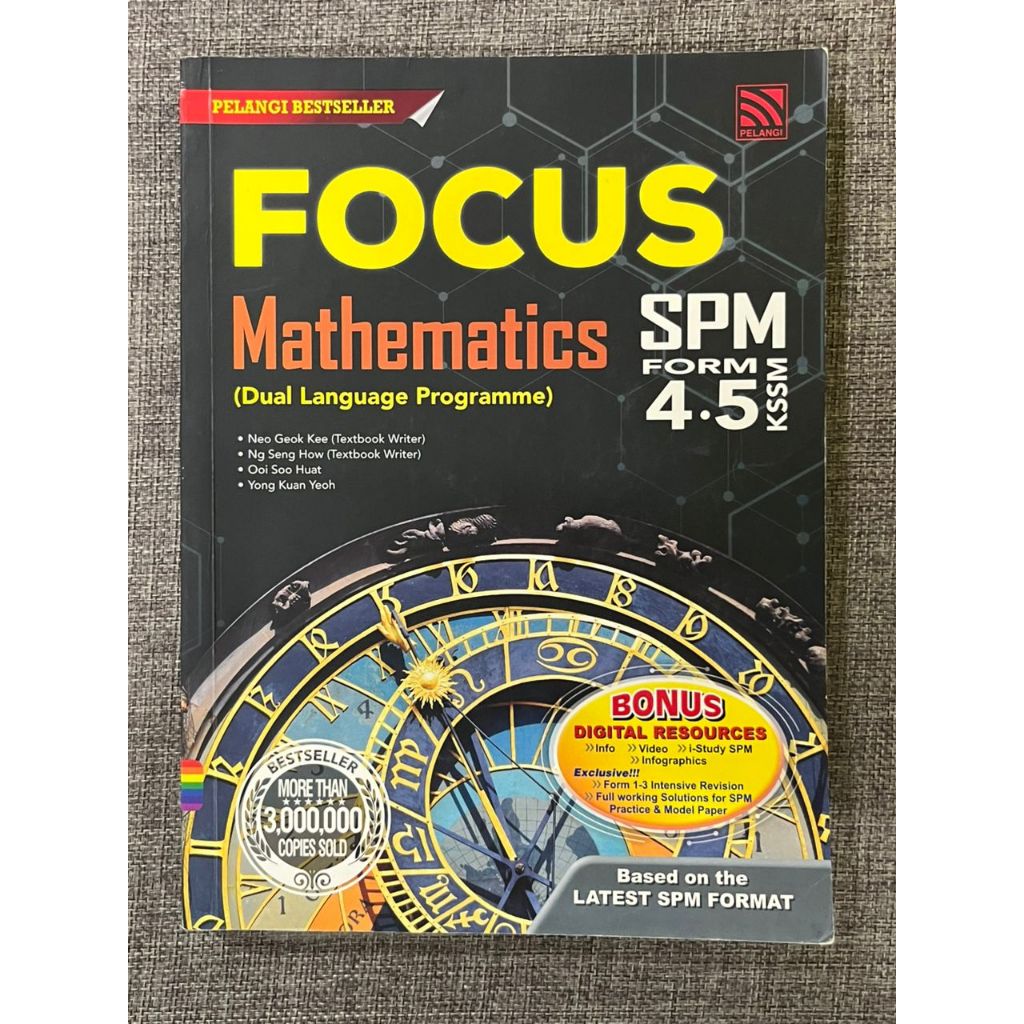 Focus Mathematics SPM Form 4 & 5 Pre-loved Reference Book KSSM/KBAT SPM ...