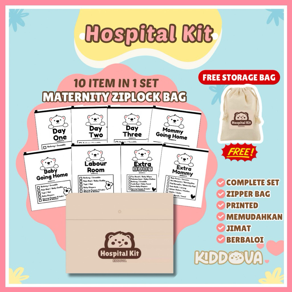 Checklist Barang Baby Hospital Kit Bag Plastik Hospital Ibu