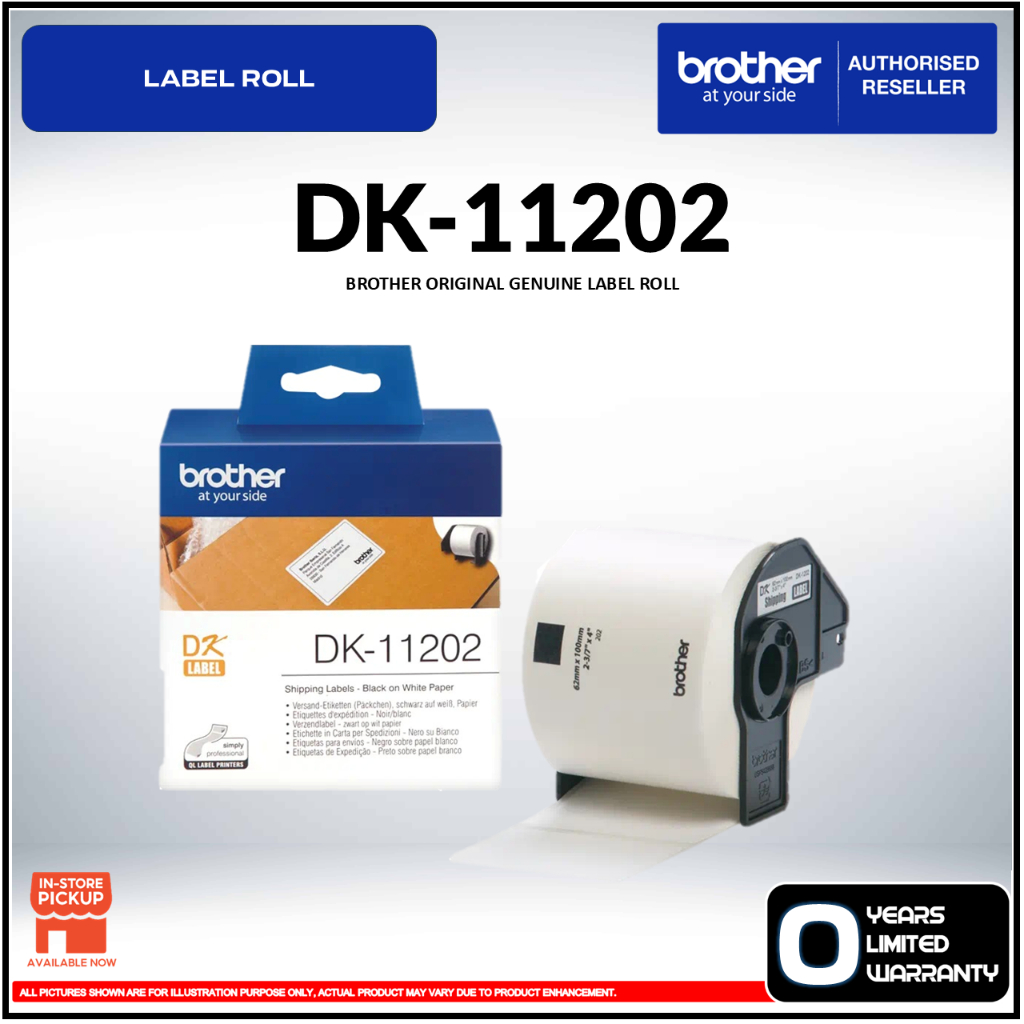5X DK11202 Shipping Labels Compatible With Brother P-Touch QL-500 QL-570 QL-700 QL-720NW QL-800 QL-810W QL-820NWB QL-1100 QL-1110NWB 62 Mm X 100 Mm Pack Of 300 | Thermal Paper With Plastic Holder
