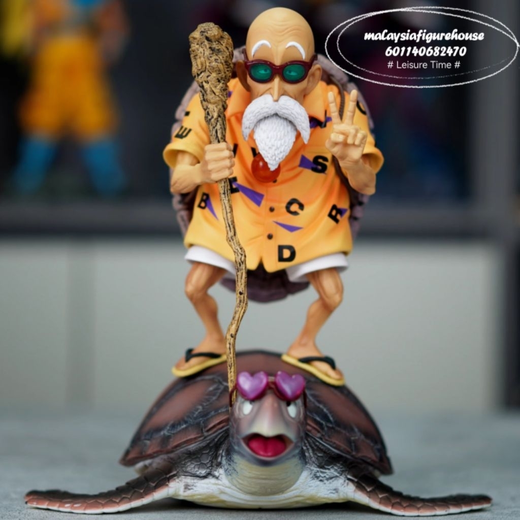 22CM DRAGON BALL LK MASTER ROSHI GOKU SIFU SEA TURTLE COPY RESIN FIGURE ...