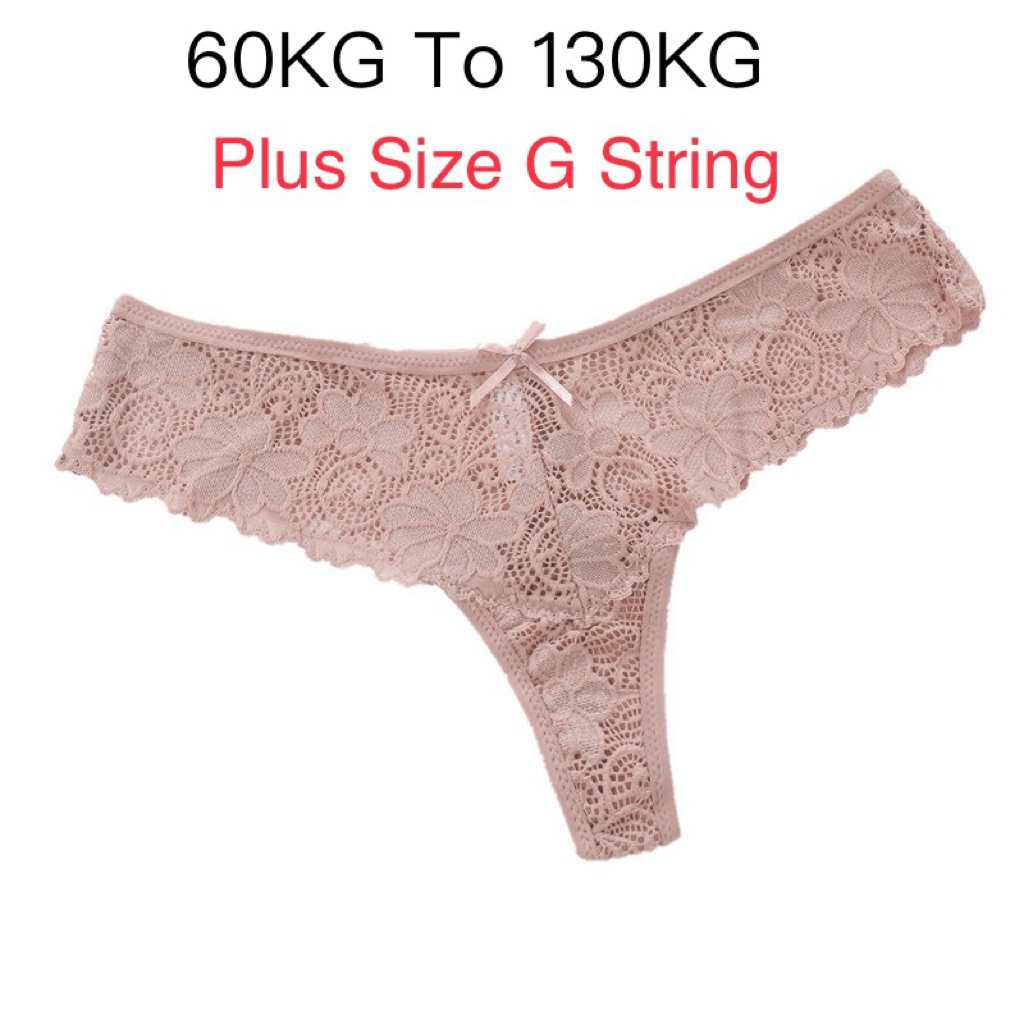Plus Size Lace G-String Sexy Breathable Panties 60-130KG Psn P42 ...