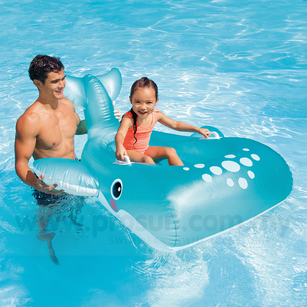 Ombak9 Intex Blue Whale Ride-On Inflatable Swim Swimming Pool Float ...