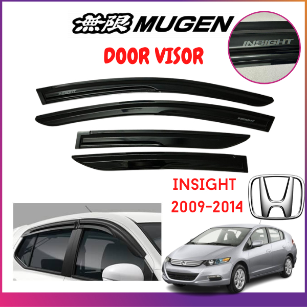 Dark Smoke Window Visors For Honda Insight 2010-2014 – 4Pcs Rain Guards, Acrylic