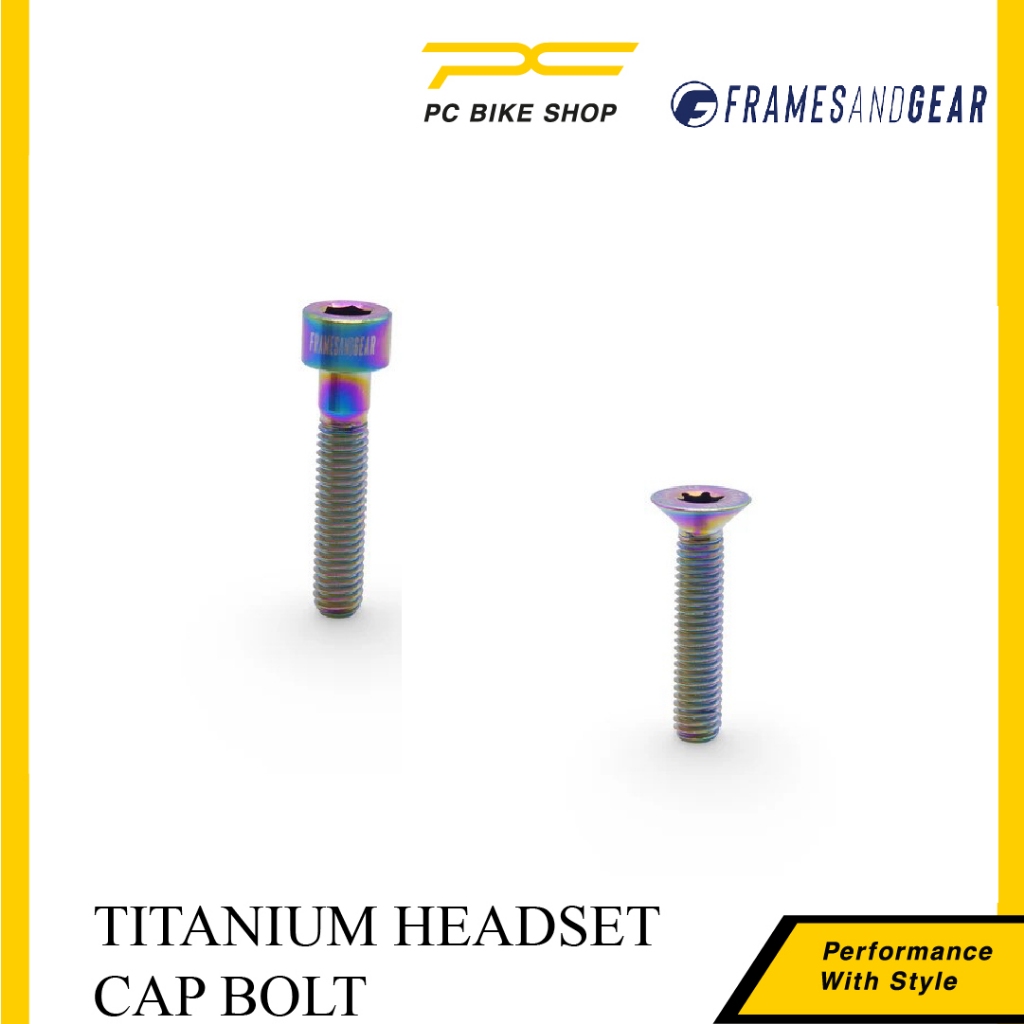 Framesandgear Titanium Top Cap Headset Bolt M6*30 Oilslick (Cylindrical ...