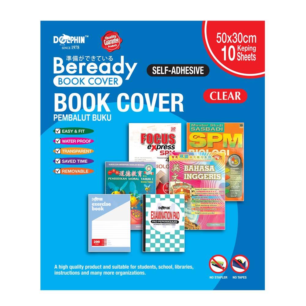 Dolphin Self Adhesive Book Cover Wrapper Pembalut Buku 10 sheets (2 ...