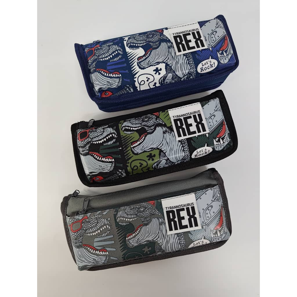 Available Fancy T-Rex Design Pencil Bag / Boxes / Cases With Double ...