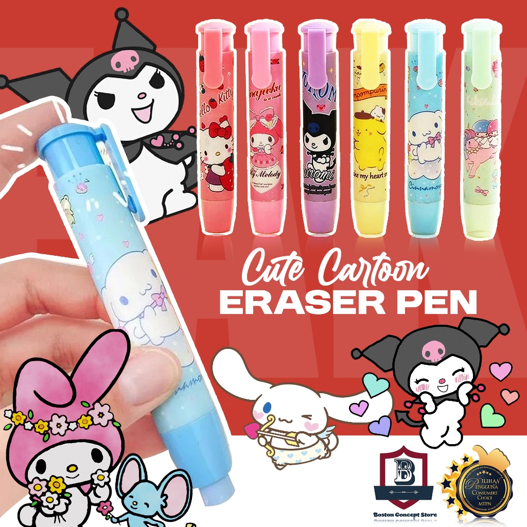 Kuromi Stationery Sanrio Image Push Eraser Cute Children Students ...