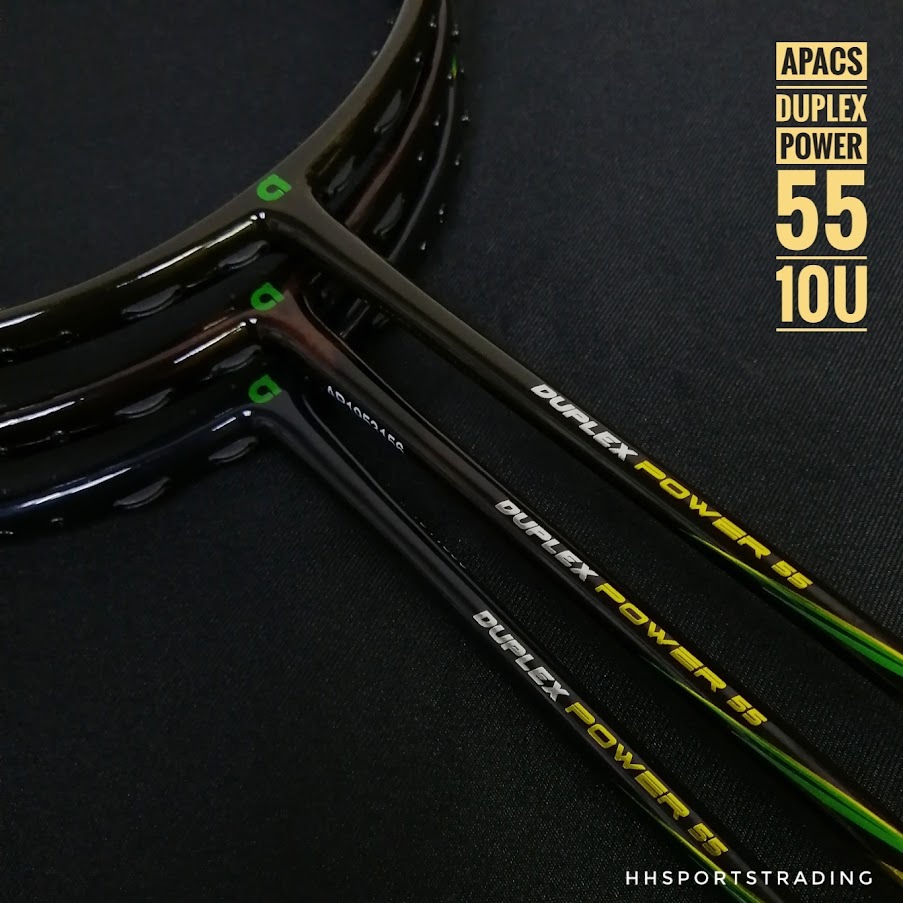 APACS 10U 56g Racket DUPLEX POWER 55 ( INCLUDED String+Grip+Cover ...