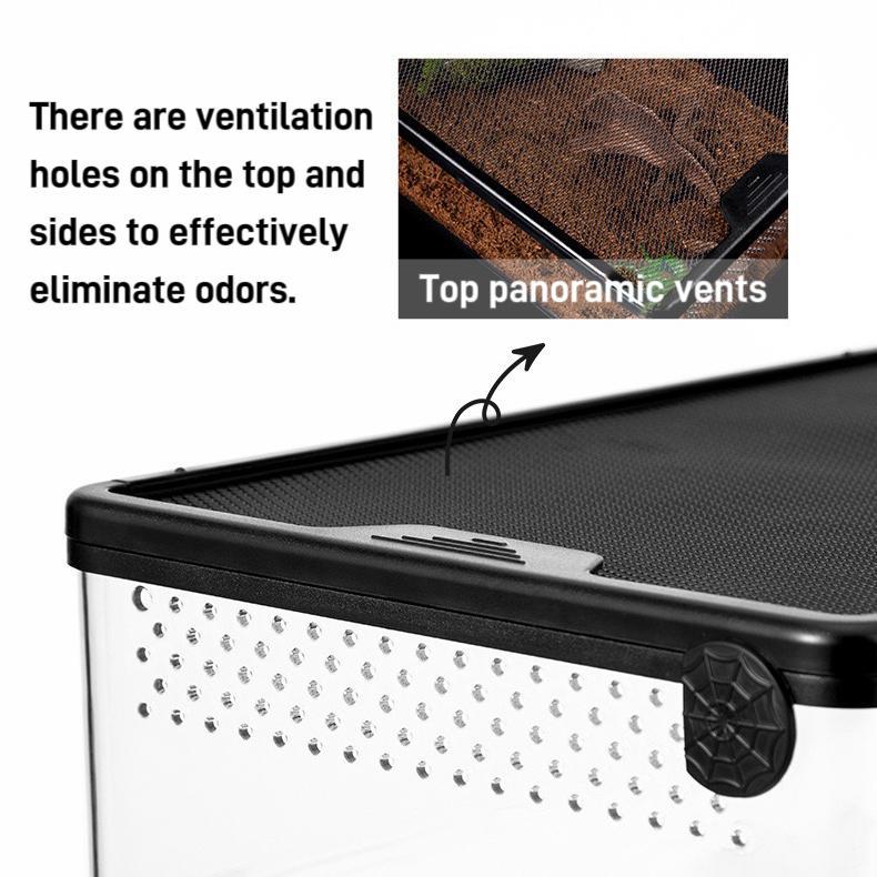 Reptile Breeding Box High Transparency Cage Snake Container Transparent ...