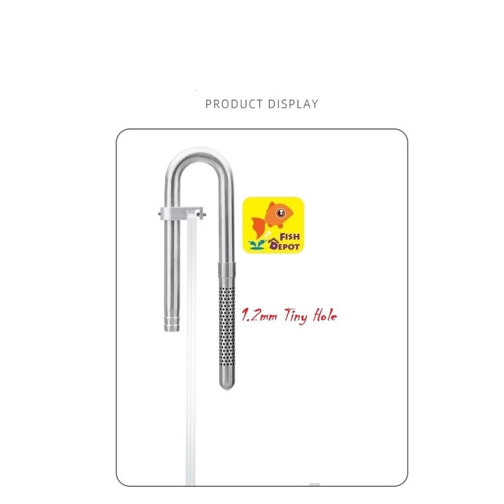 AQUAPRO Stainless Steel Inflow Outflow Pipe Pro Series 12mm No Skimmer ...