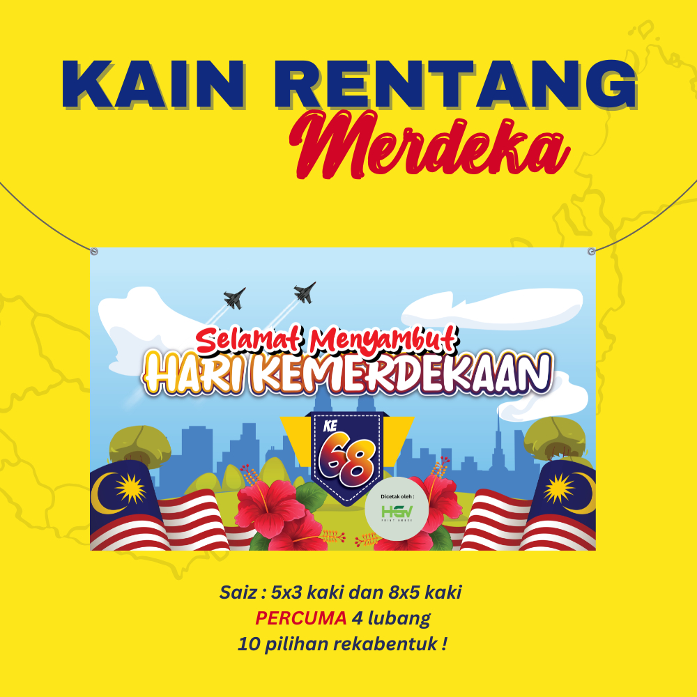 Kain Rentang Merdeka Kaki 5x3 ft Sambutan Hari Kemerdekaan 2025 Banner ...