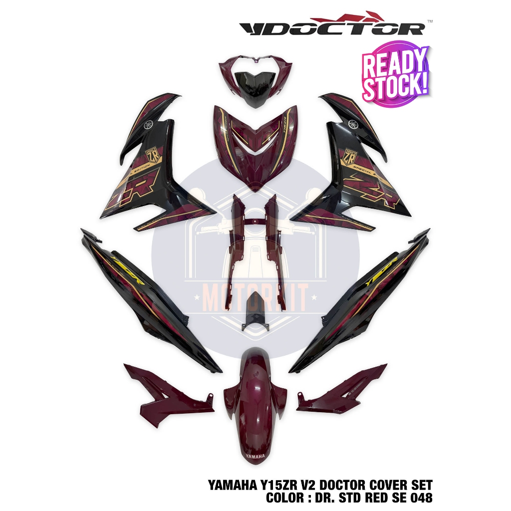 YAMAHA Y15 Y15ZR V2 SPECIAL CUSTOM COLOR BARU BODY COVER SET RED TITAN ...