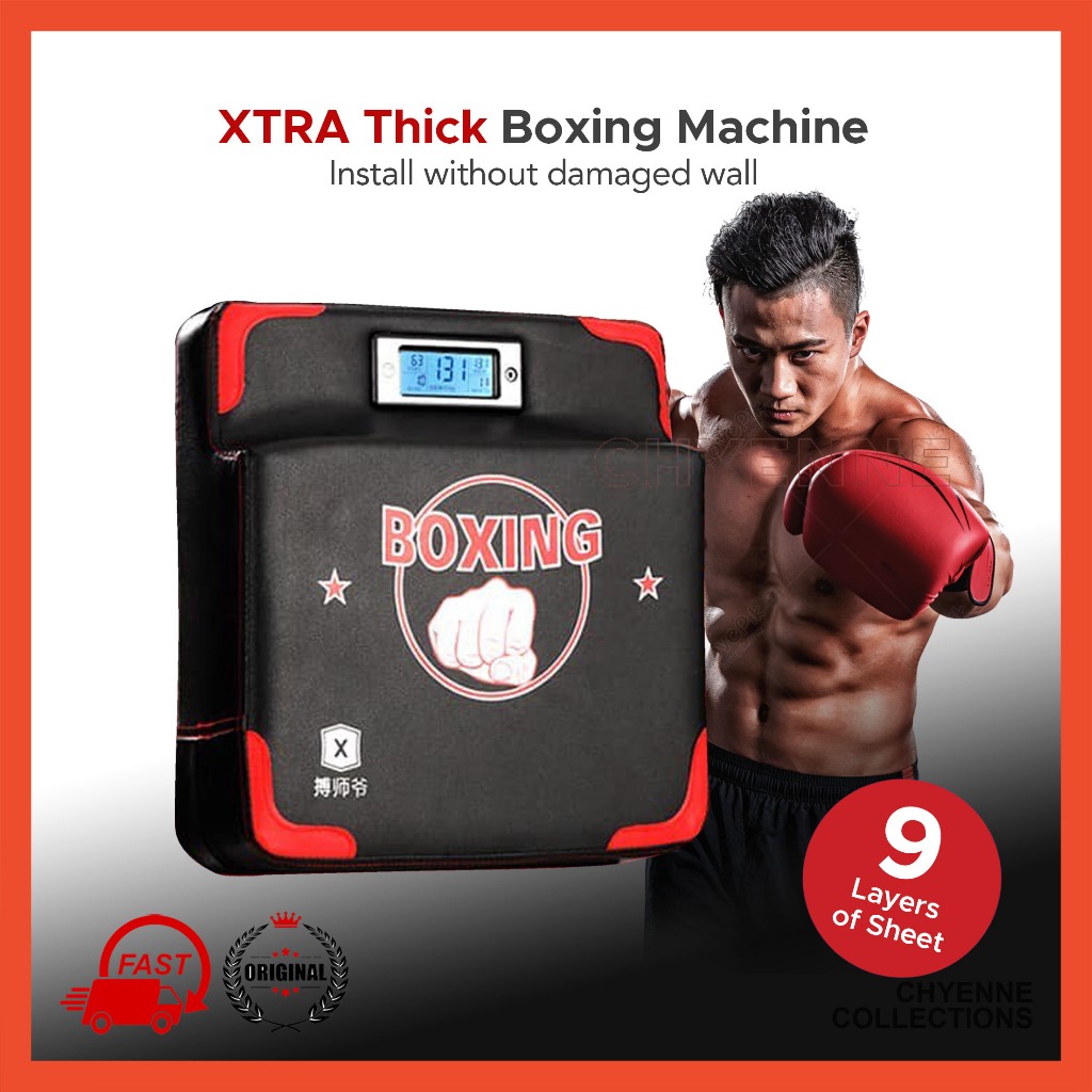 Boxing Strength Tester Wall-Mounted Boxing Pad Showing Punch Strength ...