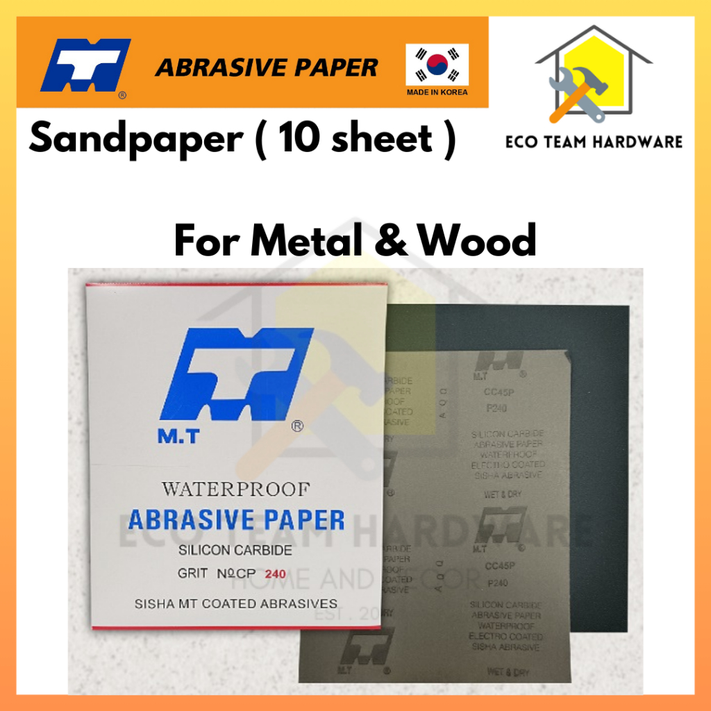 MT Sandpaper Waterproof (P100 - P3000) Kertas Pasir 10 sheet/order ...