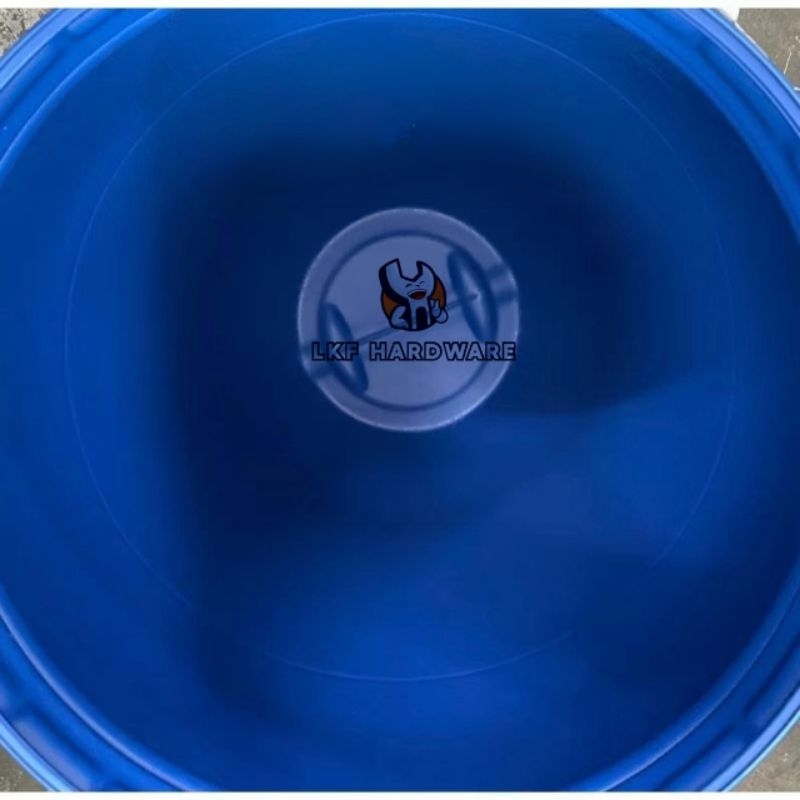 160L Tong Biru/ Open Top Plastic Drum Drum Water Container | Shopee ...