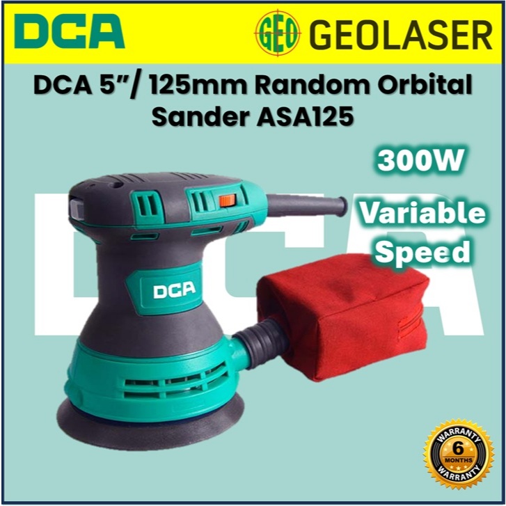 DCA 5 Inch / 125mm Random Orbital Sander (300W) With Variable Speed ...