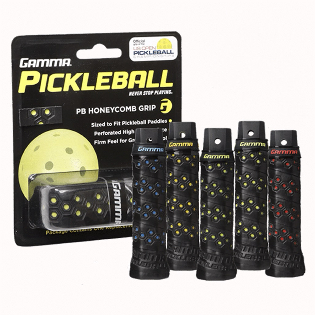 GAMMA Honeycomb Overgrip Giallo Per Racchetta Da Tennis - Impugnatura Sostitutiva In Materiale Traspirante, Antiscivolo, Extra Resistente - Lunghezza 116,8 Cm