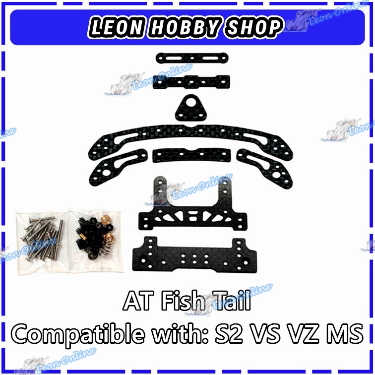 Tamiya Mini 4WD imi HG Carbon AT Fish Tail Accessory (Chassis S2 VS VZ ...