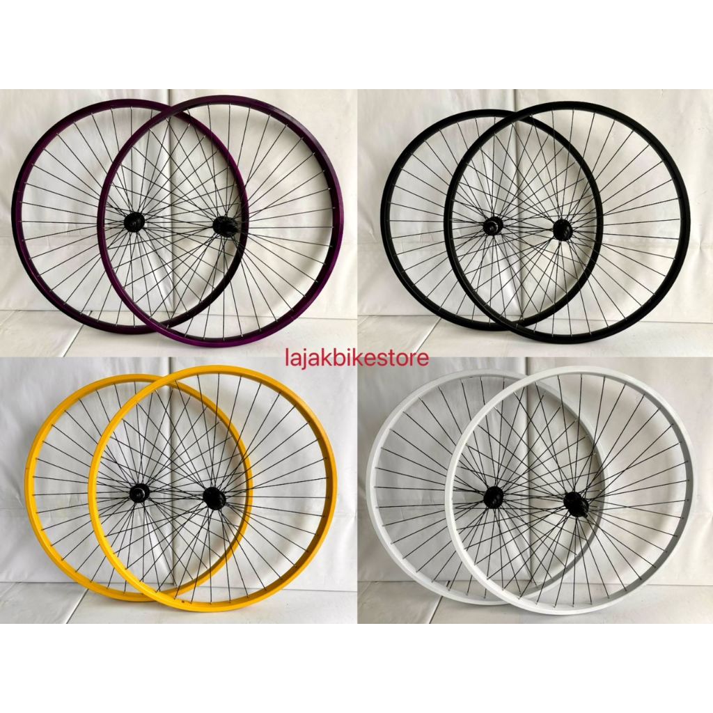 Bicycle Fixie Rim Set Wheel Set Basikal Rim 700C SINGLE Wall / MADE IN ...