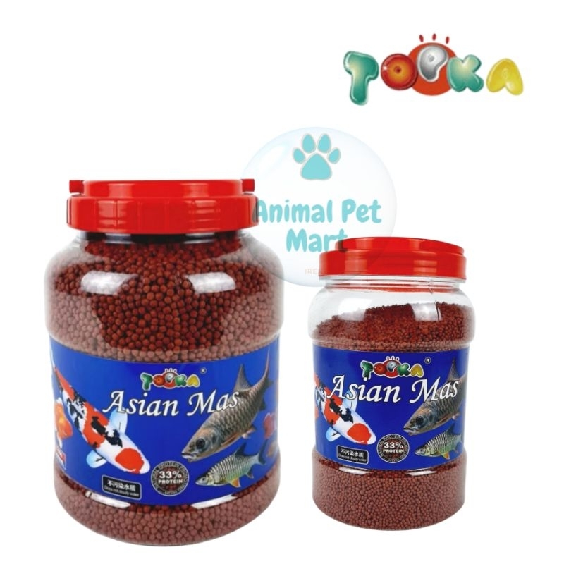 TOPKA Asian Mas Fish Food Makanan Ikan 1250g (mini/baby) | Shopee ...
