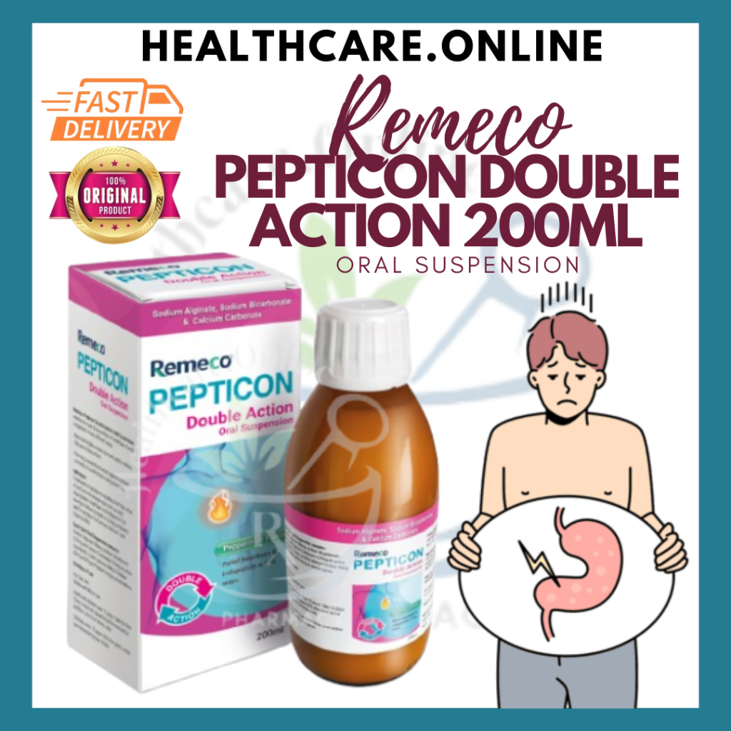 REMECO PEPTICON DOUBLE ACTION ORAL SUSPENSION 200ML [ PEPPERMINT ...