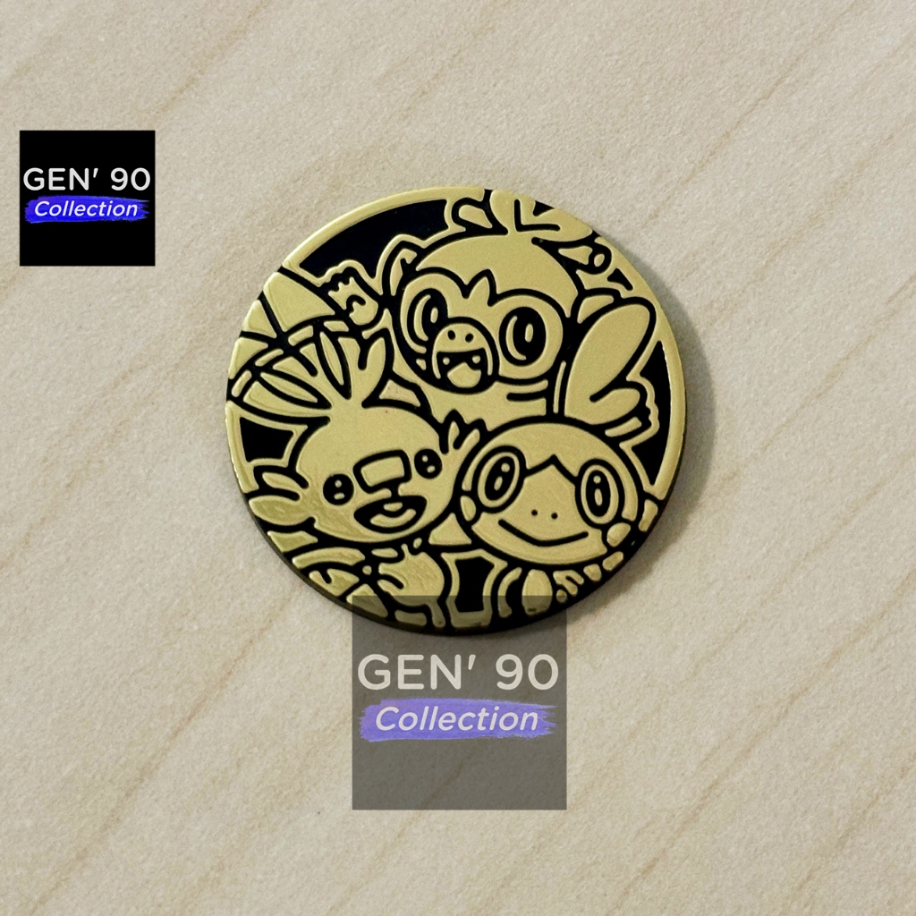 PTCG POKEMON CARD Holofoil Plastic Grookey & Scorbunny & Sobble Coin ...