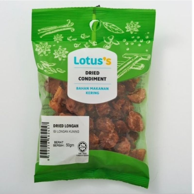 LOTUS Halal Longan Kering Dried Longan 50g | Shopee Philippines
