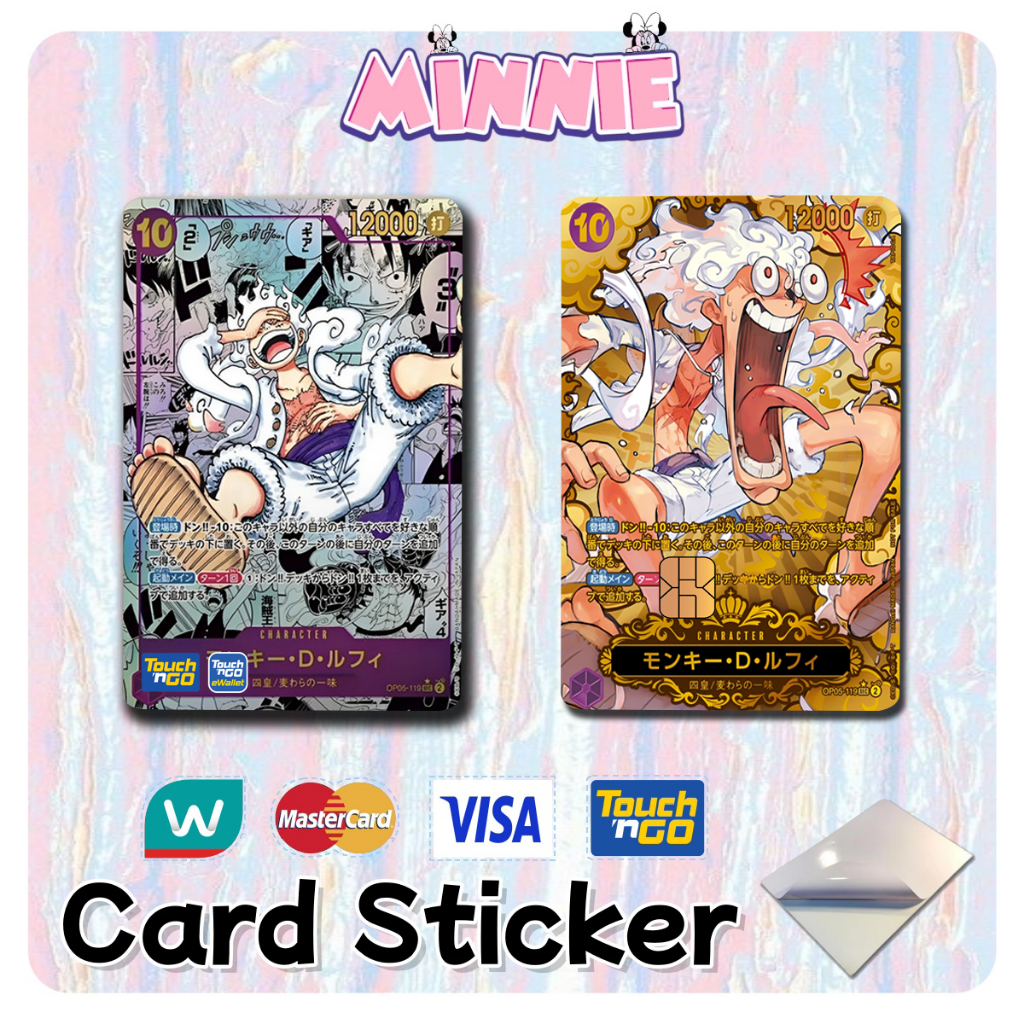 [ One Piece Manga TCG Card ] Touch nGo Card Sticker Cover TNG / Watsons ...