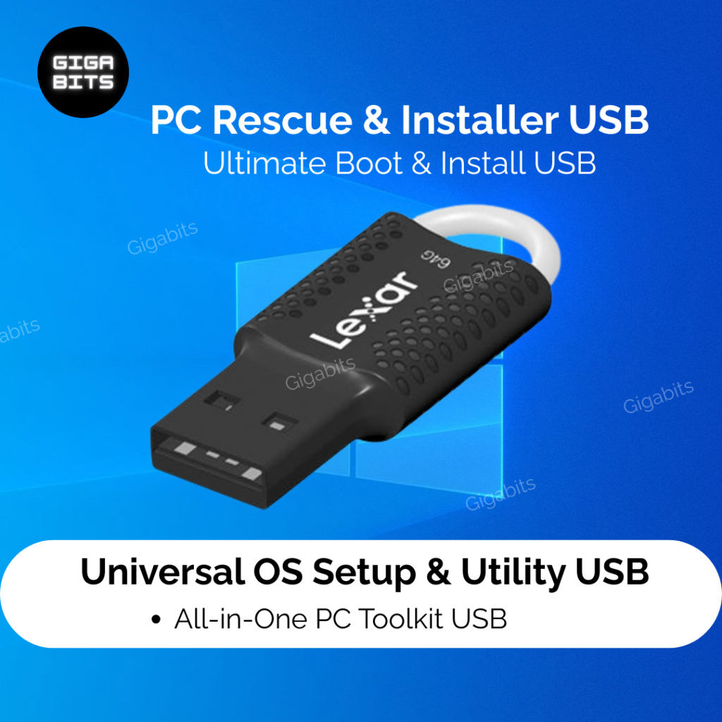 32Gb tumbdrive Bootable installer pendrive USB PC Rescue & Installer ...