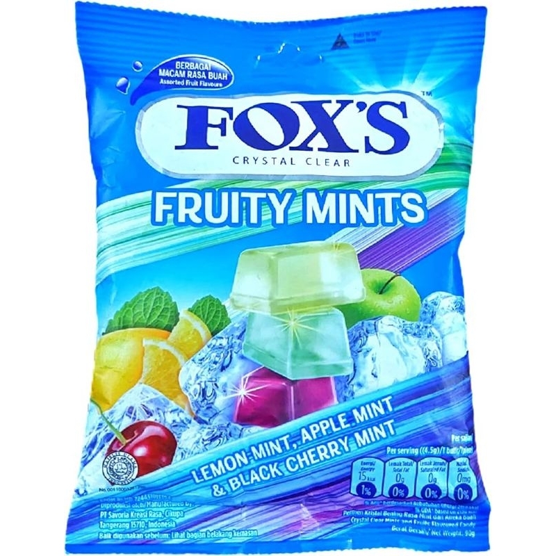 Fox's Fruity mints - lemon mint,apple mint& black cherry mint 90g ...