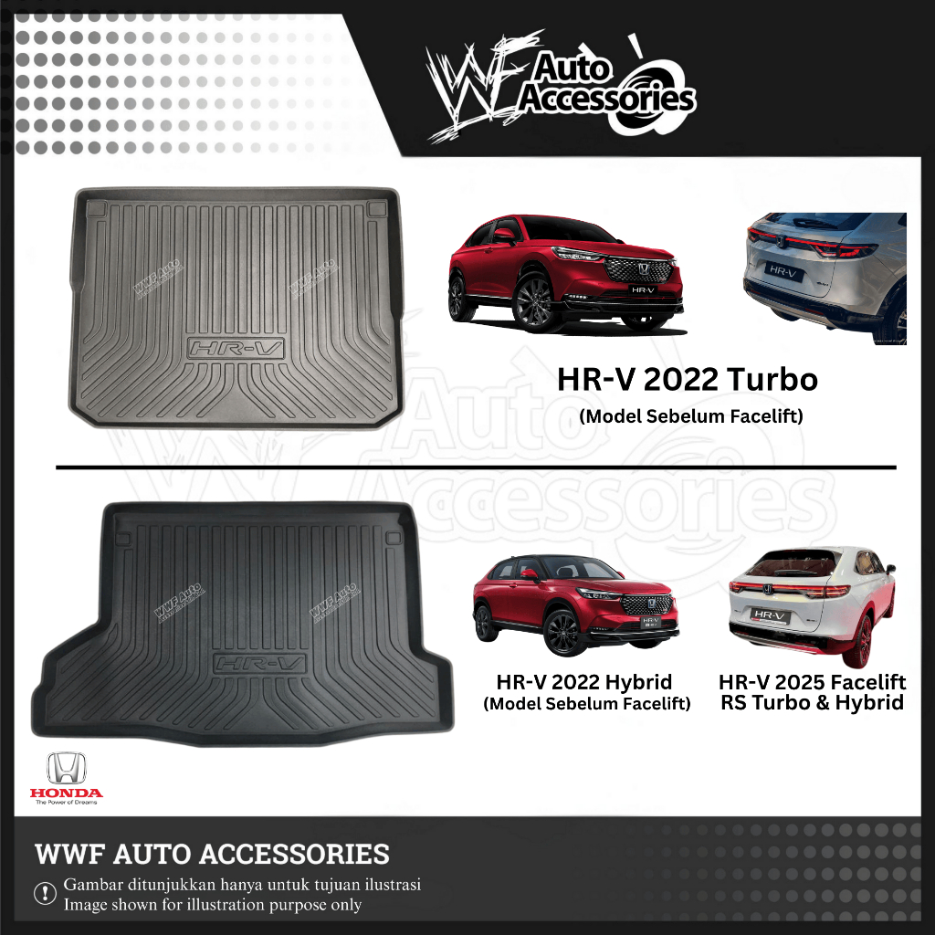 Honda HRV / HR-V 2022 / 2023 / 2024 / 2025 Rear Trunk Cargo Car Boot ...