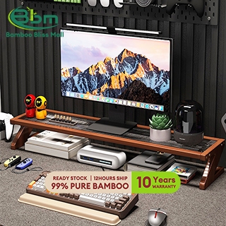 BBM Bamboo Monitor Stand PC Stand Laptop 20KG Computer Stand Desktop ...