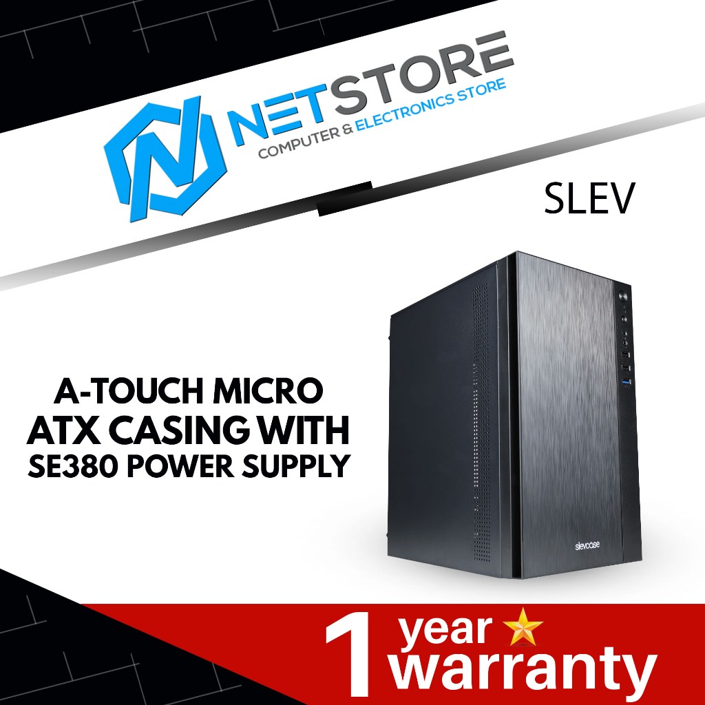 SLEVCASE A-TOUCH MICRO ATX CASING WITH SE380 POWER SUPPLY - SLEV-A ...